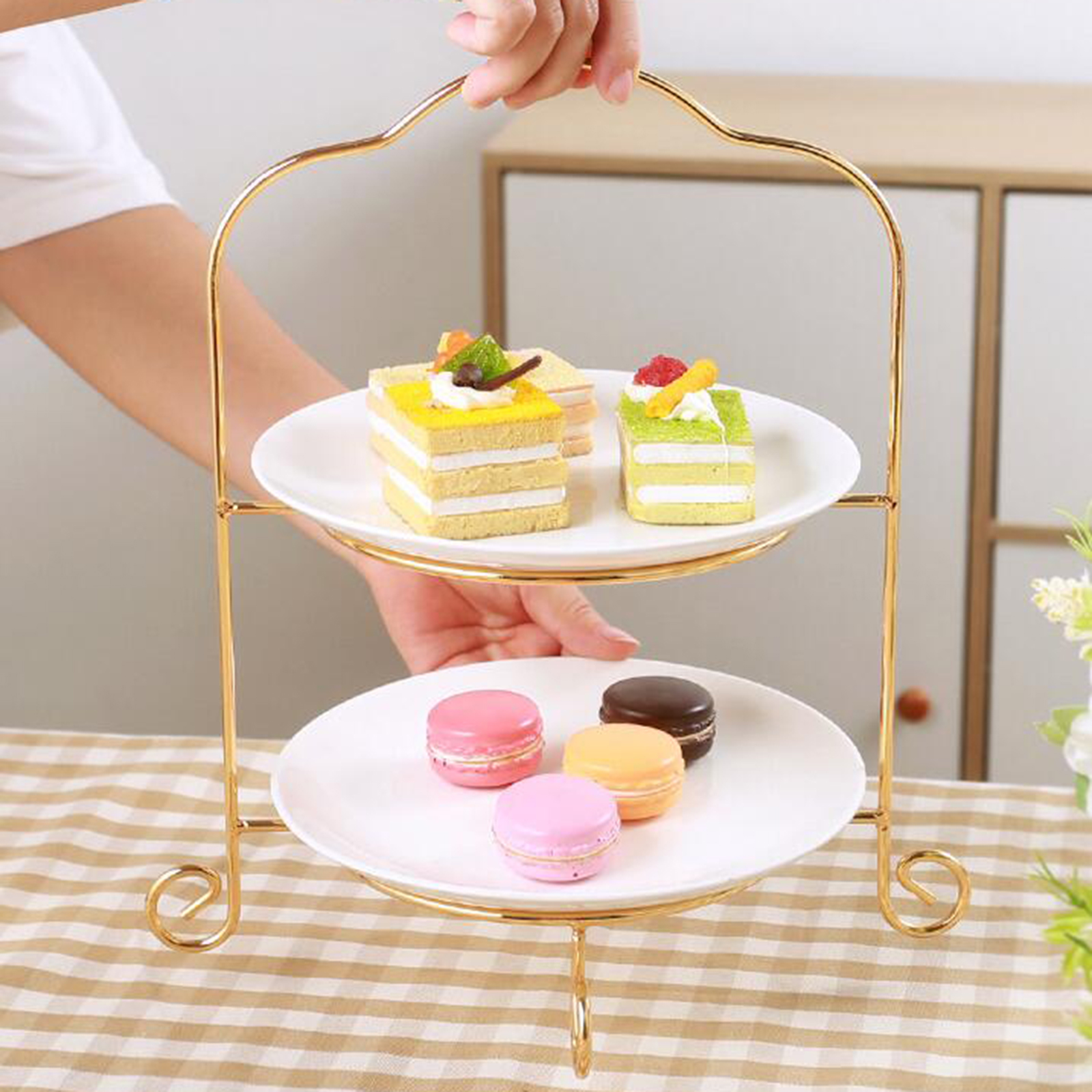 Display Risers Set - 2 Tier Cake Cupcake Stand Decorative