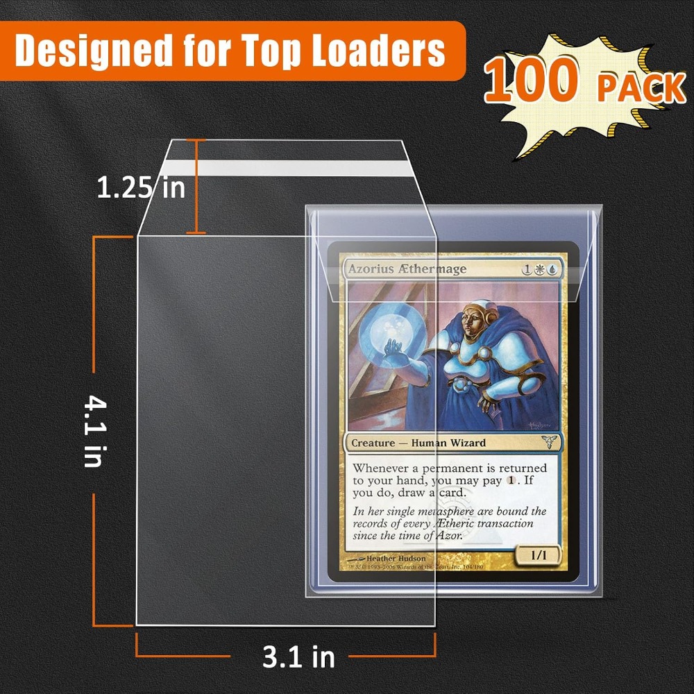 100 Pack Top Loader Sleeves, U - مراجعة Card Top Loader وسعره