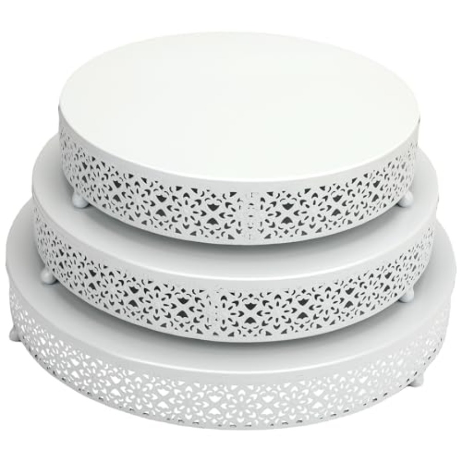 3 Pcs Cake Stands Set 16'' 14' - مراجعة Display Risers Set وسعره