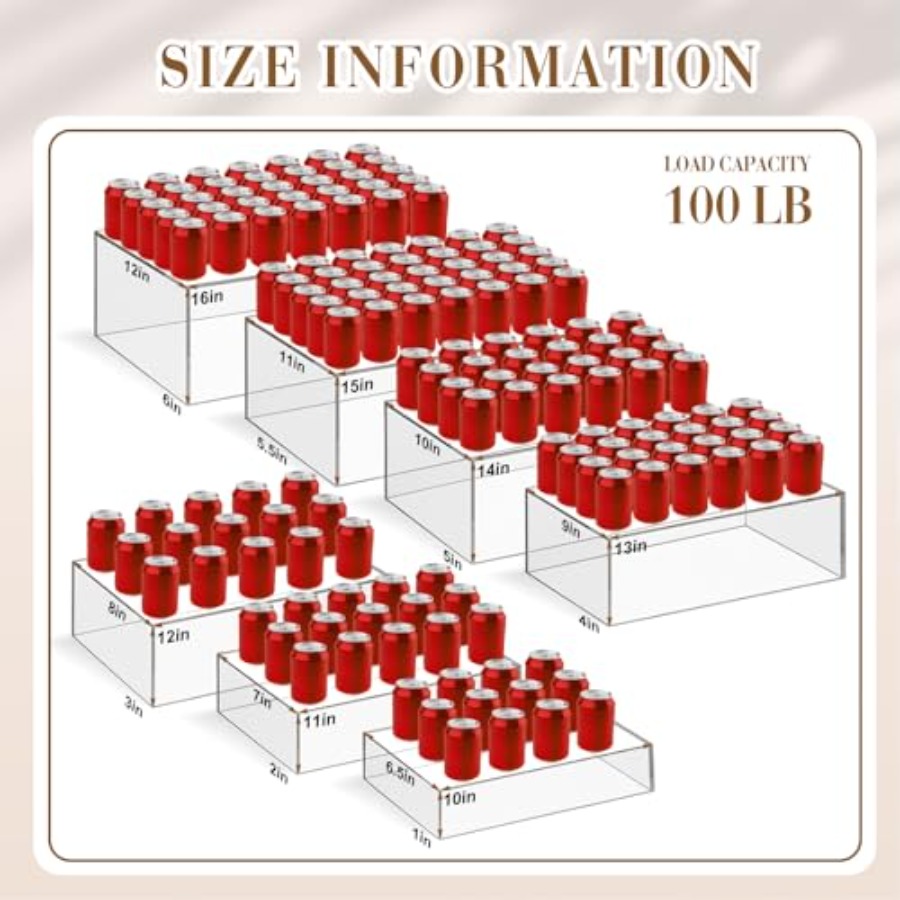 7 Pcs Extra Large Buffet Riser - مراجعة Display Risers Set وسعره