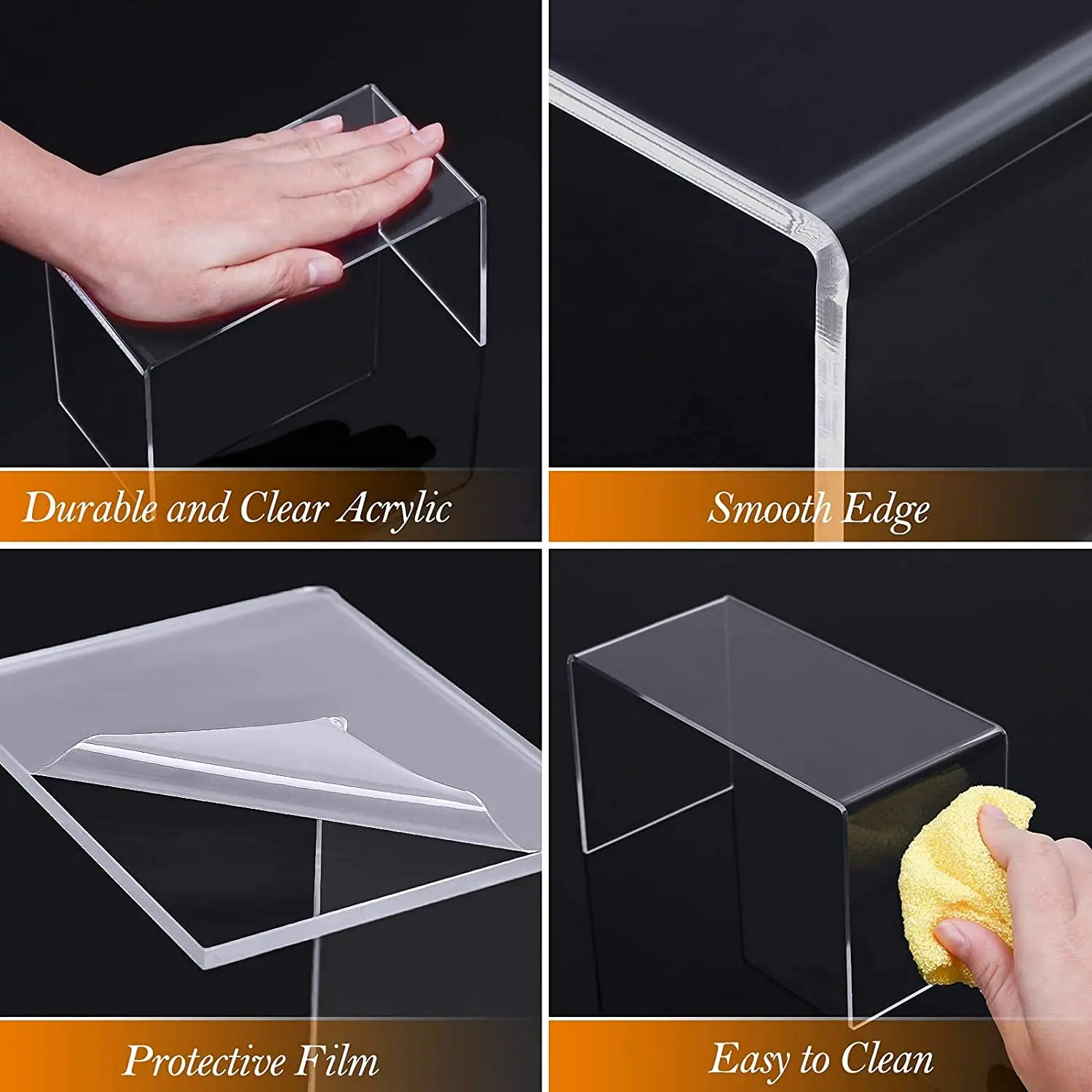 U Shape Acrylic Display Riser  - مراجعة Pop Display Shelf وسعره