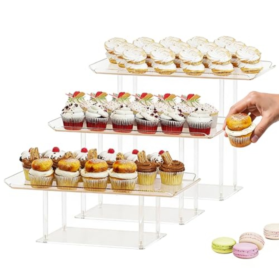 3 Pack Dessert Table Display S - مراجعة Display Risers Set وسعره