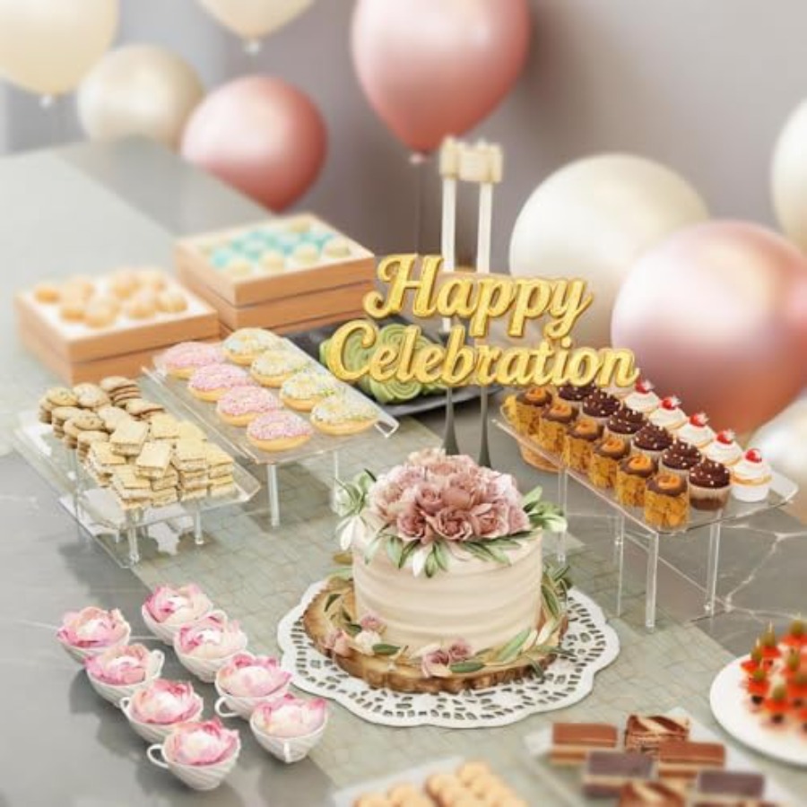3 Pack Dessert Table Display S - مراجعة Display Risers Set وسعره