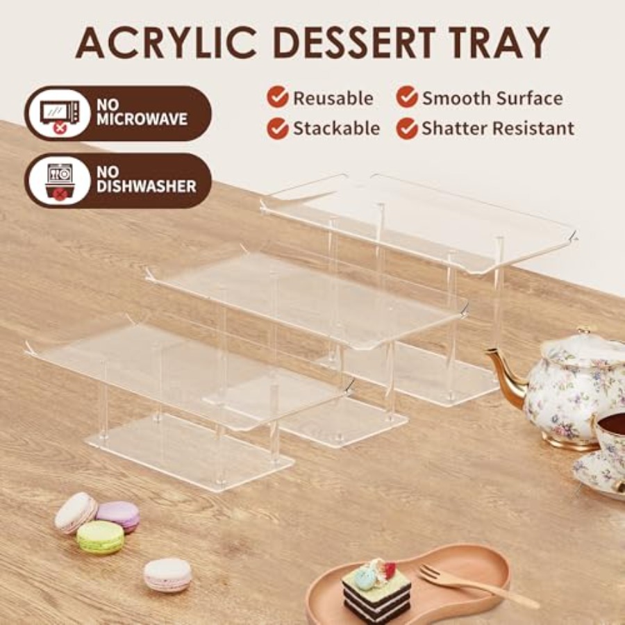 3 Pack Dessert Table Display S - مراجعة Display Risers Set وسعره