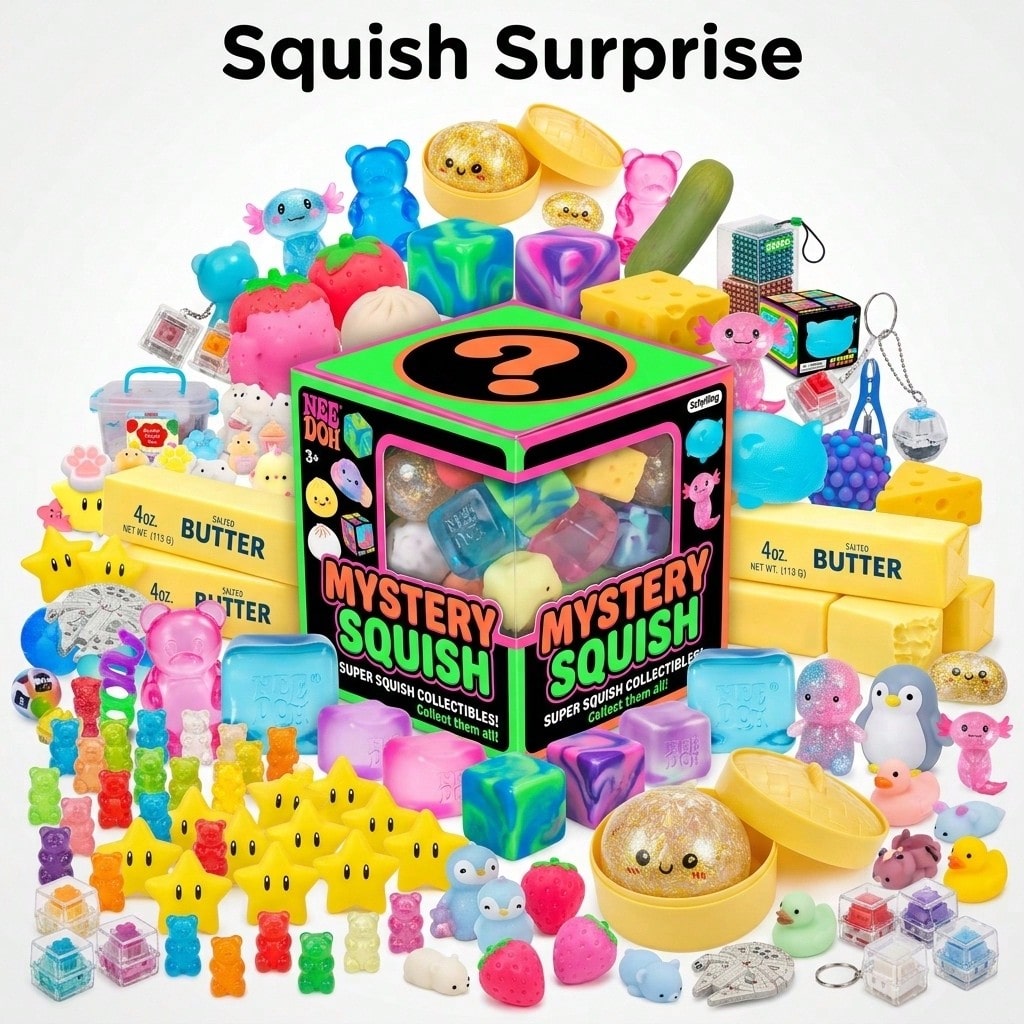 Cute Basic Squishy Blind Box – - مراجعة Mystery Box Blind Bag وسعره
