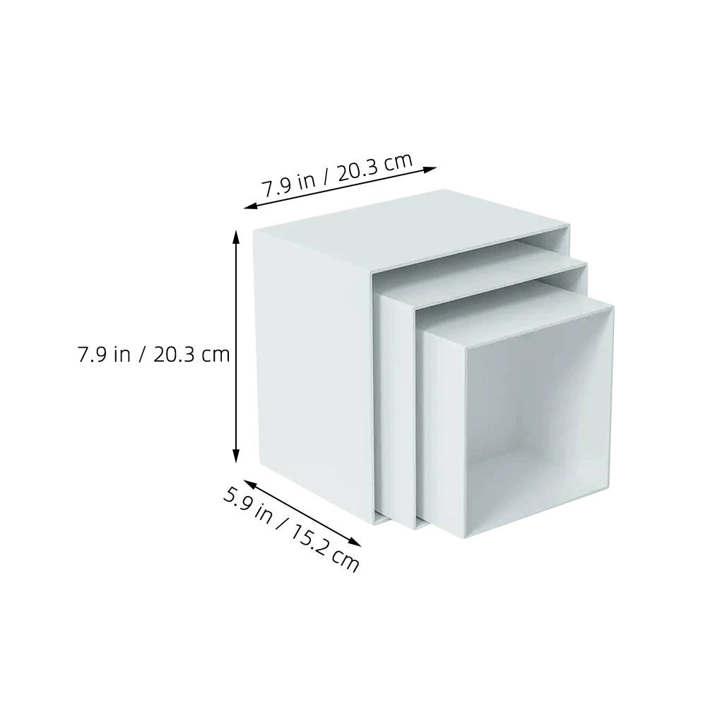 6Pcs Minimalist White Plastic  - مراجعة Display Risers Set وسعره